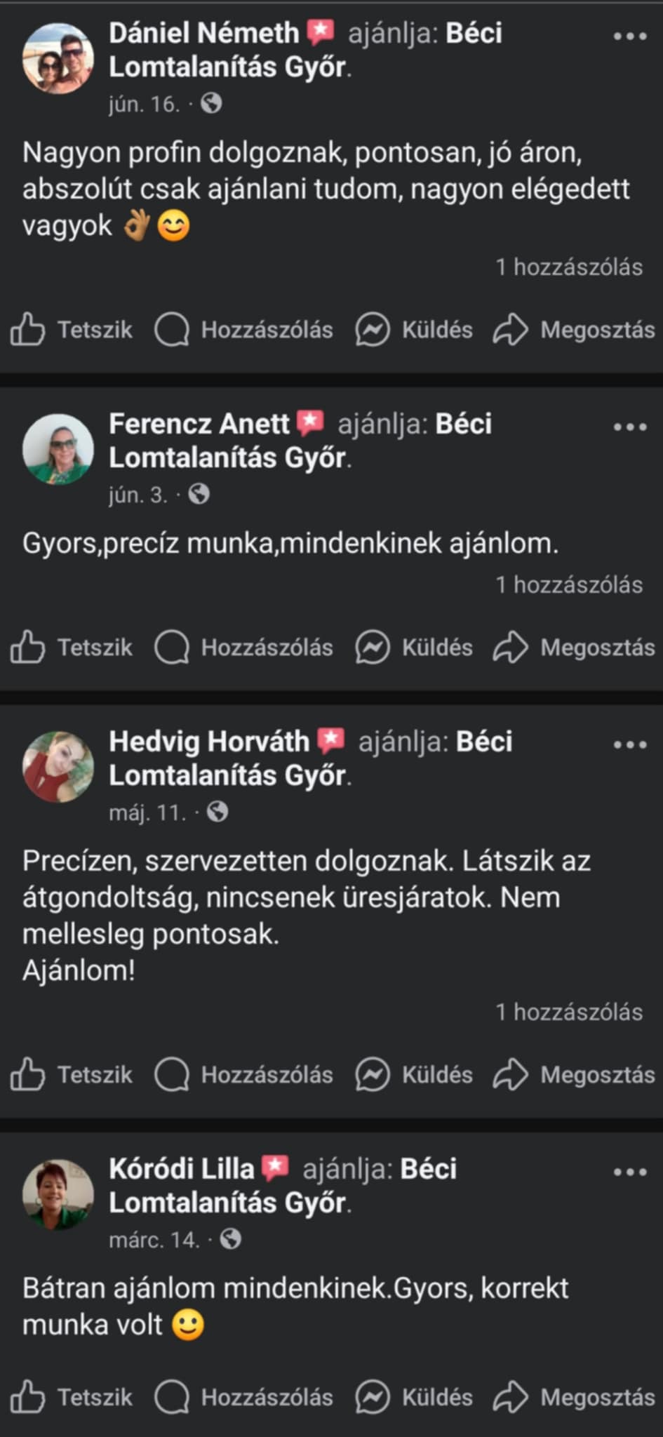 Elégedett ügyfelek